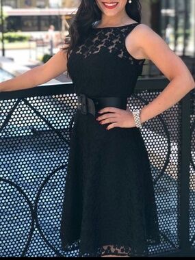 Black Lace Dress by Karl Lagerfeld - belt not included